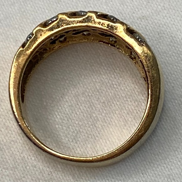 18K Gold Electroplated RSC cz Stones Ring - Picture 4 of 6